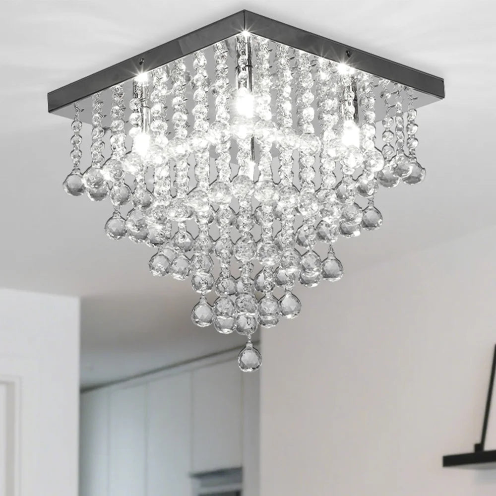 Krystal-loftslampe med krystalkupler