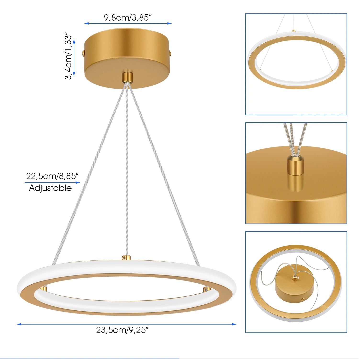LED-pendelarmatur i ringform