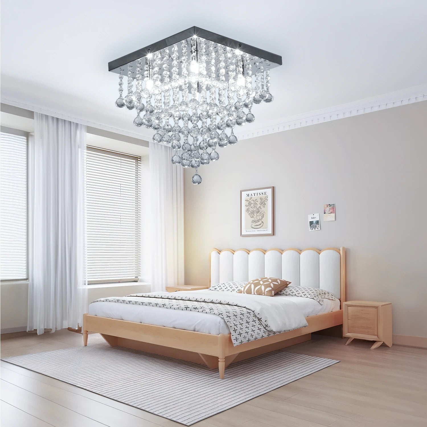 Krystal-loftslampe med krystalkupler